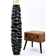 Leewadee Large Floor Vase for Decorative Branches, Tall Standing Vase, Design Wood Vase, Mango Wood