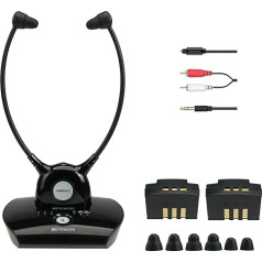 Retekess TA008 Wireless Headphones for TV, Headphones TV, 2.4G Low Latancy, One Key Hearing Amplifier, Adjustable Attenuation, Dual Battery - 10H Use, TV Sound Amplifie for Seniors