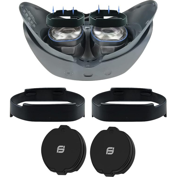 Magnetic Glasses Spacer Protection for PSVR 2 Lens Insert Anti-Scratch Ring Glasses Bumper with Lens Cover Suitable for PS VR2