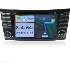 [4GB + 64GB] Android 12 Car Radio for Benz W211 E-Class/CLS Class W219-[Integrated CarPlay/Android Auto/DSP/GPS]-IPS Touch Screen CAM+MIC-DAB/Mirror Link/Bluetooth 5.0/AHD/360 Camera/WiFi/USB/4G