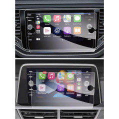 Compatible with VW T-Roc 2018-2024 2025 8 Inch Navigation Screen Protector, 8 Inch Tempered Glass Screen Protector for T Roc Discover Media Touch Screen, Shockproof, 9H Anti-Scratch