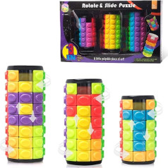 R.Y.TOYS Rubix Cube Fidget Cube Toy, Magic Cube Puzzle, Brain Teasers for Adults, Trick Puzzle, Gift for Kids (8 Colors: 6 Layers + 7 Layers + 8 Layers)