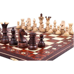 Chess Game, Wooden Chess Board, High-Quality Folding Board Games, Chess Game, Travel Games Set Games for Adults, Chess Board (AMBASADOR 55 x 55 cm)