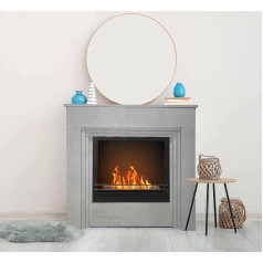 Dstephanesing Bioethanol Fireplace, Ecological Fireplace, Smokeless Fire, Heating with Ethanol, Made in Italy, 96 x 35 x 96 cm, Grey