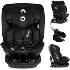 LIONELO Bastiaan RWF Baby and Toddler Car Seat 0-36kg from 40-150cm 360° Rotatable ISOFIX Certified i-Size R129 Latest Standard Front and Rear Attachment Side Protection Fully Adjustable