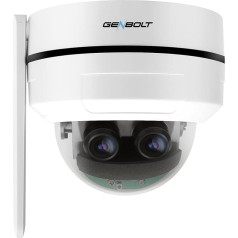 Genbolt 2.5K PTZ WiFi Surveillance Camera Indoor and Outdoor DC & POE, 4MP Dual Lens Home Surveillance IP Camera CCTV 10x Hybrid Zoom, IK10 Vandalproof, IP66 Waterproof, Pan Tilt Auto Tracking