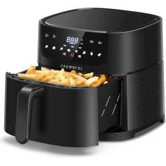 CROWNFUL Air Fryer, 6.2 L, XXL Hot Air Fryer, Electric 8-in-1 Oilless Stove, Hot Air Fryers with LCD Touchscreen and 8 Presets, Precise Temperature Control, Nonstick Basket