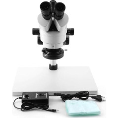 3.5X-90X Trinocular Stereo Zoom Microscope Adjustable Tri-Vision Working Distance from 30 to 165 mm for the Electronics Industry, Hardware Processing (European Regulations)