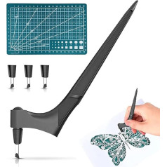 5 Piece Carving Craft Knife Set, Craft Cutting Tools, New Craft Cutting Tools, Art Cutting Knife Set, Craft Knife Scalpel Kit, Craft Cutting Tools, A4 PVC Cutting Board, for DIY Crafts