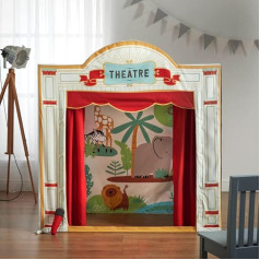 Theatre play tent, Haus Projekt Children's Play Tent in Colourful Theatre Design, Children's Tent for Indoor and Outdoor Use, Large Pop Up Play Tent for Children, Children's House for Garden and