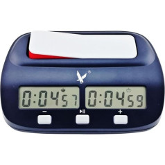 LEAP Chess Clock Fide Approved Digital Chess Timer Professional for Board Games (Official Store) Blue