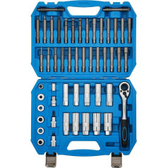 50pcs Shock Absorber Tool All in One Kit, Shock Absorber Strut Nut Removal Socket Tool with Strut Spreader Tool & Reversible Pass Through Ratchet Socket Set, CR-V