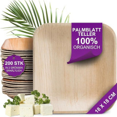 Organic Palm Leaf Plates - Rectangular Plates in Five Sizes - Premium Disposable and Compostable Tableware - Environmentally-Friendly Party Tableware