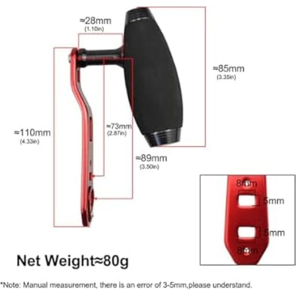 Angelrollengriff, Aluminiumlegierung, Power-Griff, Montageteil, Angelrolle, Baitcast-Rolle, Ersatz