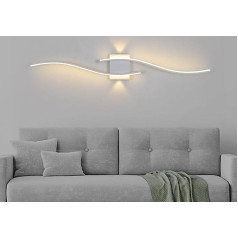 LED Indoor Wall Lamp, 100 cm, White Wall Light Indoor for Bedroom, Modern Wall Light, Acrylic Lighting with Auxiliary Light Source, Long Wall Lights for Hallway, Staircase, Living Room, Wall Light