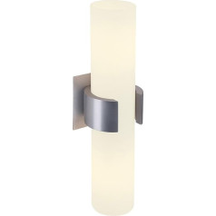 SLV DENA II wall light, alu brushed, 2xE14. max. 40W Aluminium silver-grey