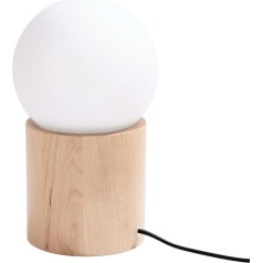 SOLLUX lighting BOOMO Natural Wood Table Lamp - Table Lamp - LED Table Lamp - LED Bedside Lamp - Bulb Not Included - G9 Socket - 12 x 12 x 21 cm