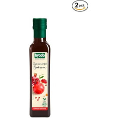 Organic Pomegranate Balsamic Vinegar Pack of 2 - Byodo, Premium Quality Organic Vinegar, Vegan & Gluten Free, 2 x 250 ml, Natural Salad Dressing Ideal for Creative Kitchen