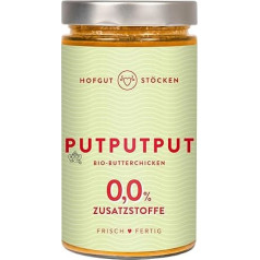 Hofgut Stöcken Organic Butter Chicken PUTPUT with Chicken in Tomato Butter Sauce Indian Ready Meal without Additives 620 ml