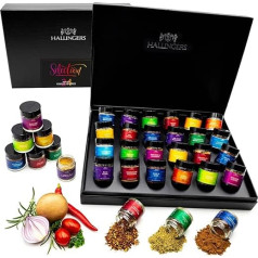 Hallingers Selection - Spice Gift Set Handmade, 24 Spices from Around the World (Set) - Mother's Day Gift & Gift Ideas for Father's Day | New Home Congratulations Friendship Recovery