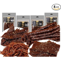 BaiLiSnacky 4 x 100 g Spicy Seasoned Snacks Latiao Spicy Chinese Spicy Snacks Sweet and Spicy Sticks Chinese Specialty Snacks