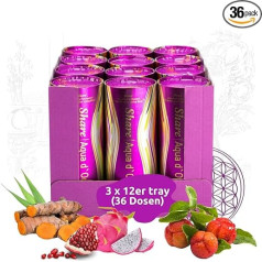 Share Aqua d'Oro 36 x 240 ml Natural Drink Made from Fermented Ingredients for Daily Glow, Radiant Beauty & Balancing Qi. Authentic Taste & Millennia-Old Tradition in Every Tin
