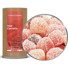 2 x 900 g Fruit Gum Acid Fruit Juice Currants Gummy Candy with Red Currant Fruit Juice Concentrate Gluten-Free Lactose Free