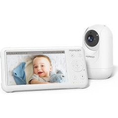 momcozy Baby Monitor with Camera 5 Inch 1080P HD Video Baby Monitor without WiFi with Camera and Audio 5000 mAh Battery Baby Monitor, IR Night Vision Wide Angle Lens 2-Way Audio Vox Mode 960 Feet