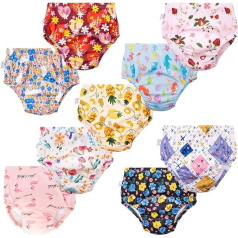 Heekcaa Potty Training Trousers Children - Pack of 9 Nappy Panties for Children Soft and Breathable Training Trousers Potty Underwear Toilet Training Underwear