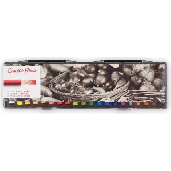 Conté a Paris 50208 Artist's Chalk Soft Pastel Assorted Colours Set of 20