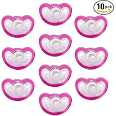 Razbaby JollyPop 3+ Months Dummies Unscented Pink (Pack of 10)