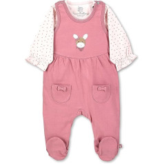 Sterntaler Baby Girl Romper GOTS Set Emmi - Baby Romper - Single Jersey with Donkey Appliqué - Pink