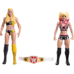 Mattel WWE Charlotte Flair vs Alexa Bliss Championship Showdown Action Figure 2-Pack with RAW Women's Championship, 6 Inch