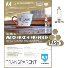 Skullpaper Water Slide Film, Wafer-thin DIY Decal Paper Decal, Wet Slide Film for Ceramic, Glass, Wood, Candles, Metal, Plastic, Model Building