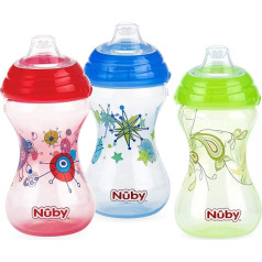 Nuby Pack of 3 Pinpoint Soft Pourers Clik-It for Boys 10oz