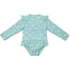 Little Dutch CL25038660 Ocean Treasures Surf Blue Flounce Ruffle Swimsuit Size 74/80 cm, Ocean Treasures Surf Blue, 74 - 80