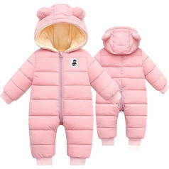 Baby Boys Girls Snowsuit Infant Winter Clothing Newborn Hooded Jacket Toddler Jumpsuit Coat