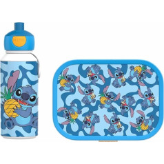 Mepal - Campus Lunch Set - Lunch Set for Children with Pop-up Water Bottle & Lunch Box - Lunch Set for School or on the Go - Dishwasher Safe & BPA Free - 400 ml + 750 ml - Stitch