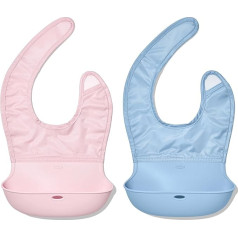 OXO Tot Roll Up Bibs - Pack of 2 - Bloom and Twilight