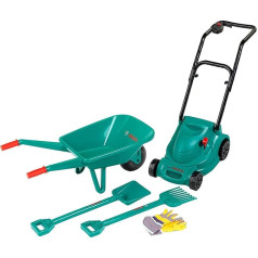 The Toy Company Bosch Mega Garden Tool Set for Children Lawn Mower Wheelbarrow Gloves Much More