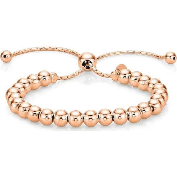 Diamond Treats Ball Bracelet for Women and Girls, Silver or Rose Gold Bracelet with Ball Chain Design, 925 Sterling Silver Bracelet for Women, Italian Design Bead Bracelet with 5 mm Beads