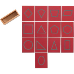 Betzold 86749 Sandpaper, Geometric Shapes, 13 Touch Plates, Sensory Material