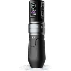 EZ P3 Pro Wireless Tattoo Machine - 6 Strokes 2.0, 2.4, 2.8, 3.3, 3.7, 4.2 mm Bluetooth Tattoo Machine with OLED Digital Display, 1600 mAh Battery Power (Matte Grey)
