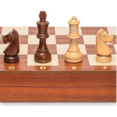 Husaria Professional Staunton Tournament No. 6 Wooden Chess Game Set with 2 Extra Queens, 99 mm Kings