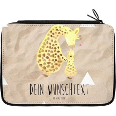 Mr. & Mrs. Panda Personalised Pencil Case Giraffe Child - Personalised Gifts, Office Pen Case, Africa, Personalised Pen Case, Brown Personalised, Hand Drawn