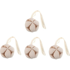 HEMOTON Sensory Montessori Baby Toy, Haptic Gripping Toy for Newborns, Music Ball for Toddlers, Dummy, Cotton, Beige