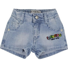 Baby Girl SHICE1171BBLUCHIAROB Denim Cotton Shorts