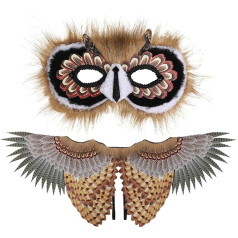 1 Set Halloween Costumes Bird Owl Costume for Children Owl Dress Up with Bird Mask Party Items