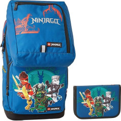 Lego Optimo Starter School Bag W. Gym Bag & Pencil Case - Ninjago Blue (20254-2303), black, Sporty