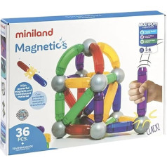 Miniland Miniland94105 Magnetic 36 Pieces, Multi-Color